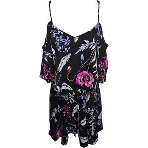 NWT Express Off The Shoulder Multi-Colored Floral Adjustable Strap Dress